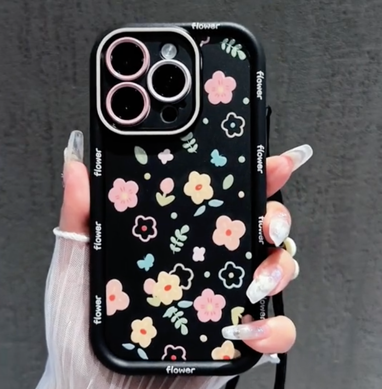 Peeperly Cozy Floral Flower Case With Lanyard - view 2