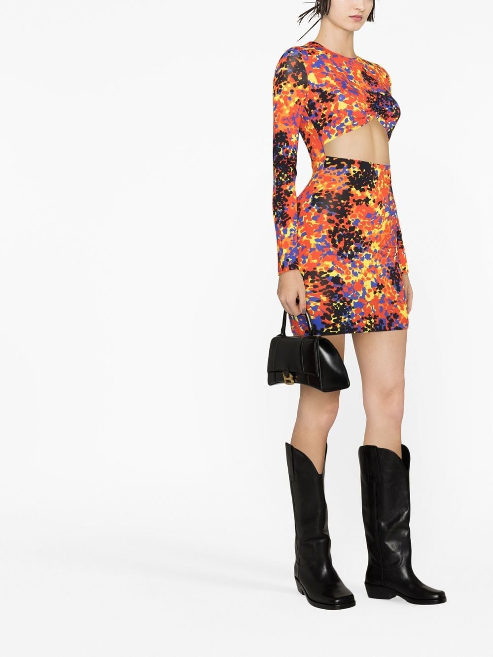 Dsquared2 Printed cut-out short dress – Viscose 97%, Elastane 3% - view 2