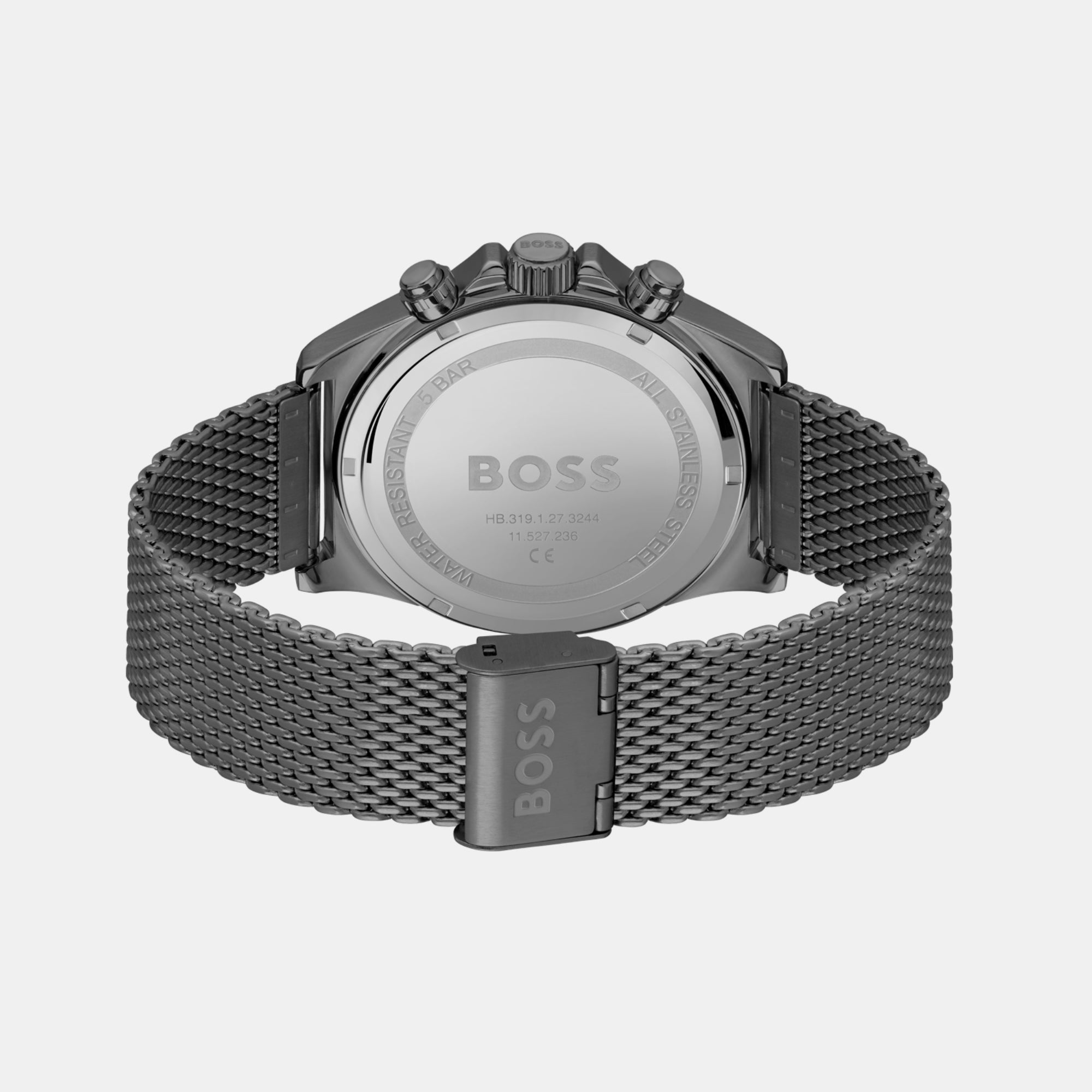 Boss Hero Men Quartz Grey Dial Chronograph Mesh Watch 1514021 - view 2