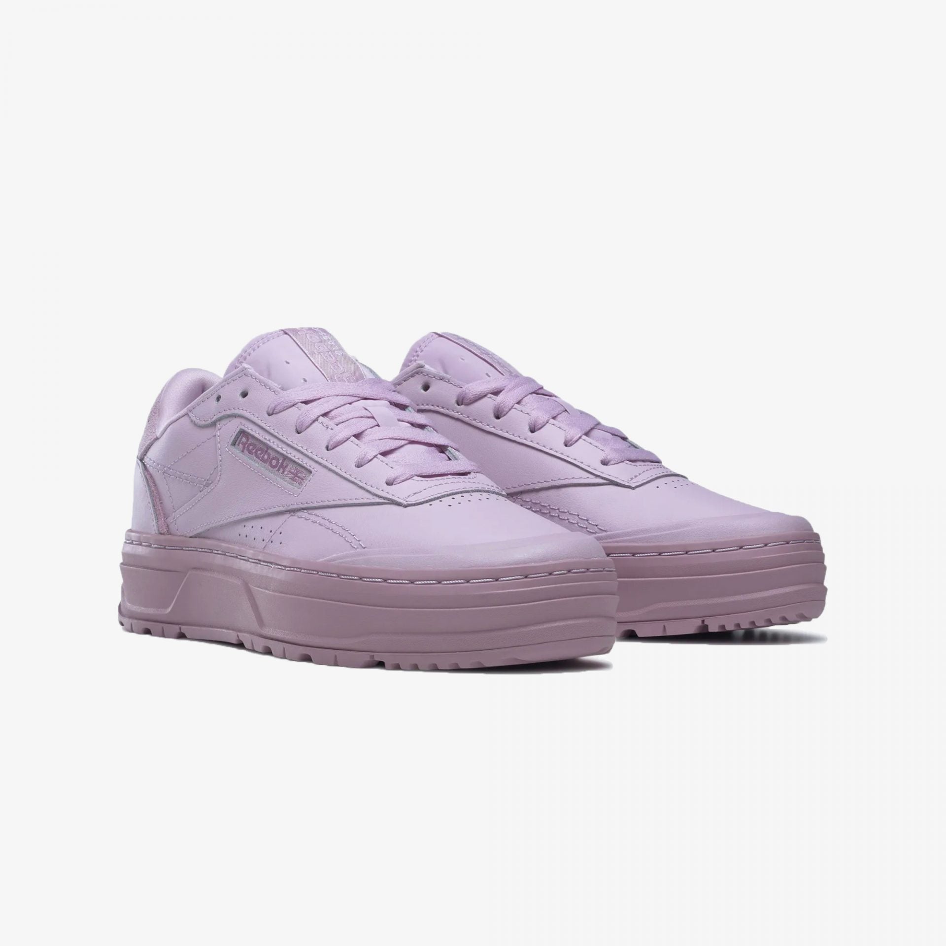 Reebok | CLUB C DOUBLE GEO { SHELL PURPLE / INFUSED LILAC