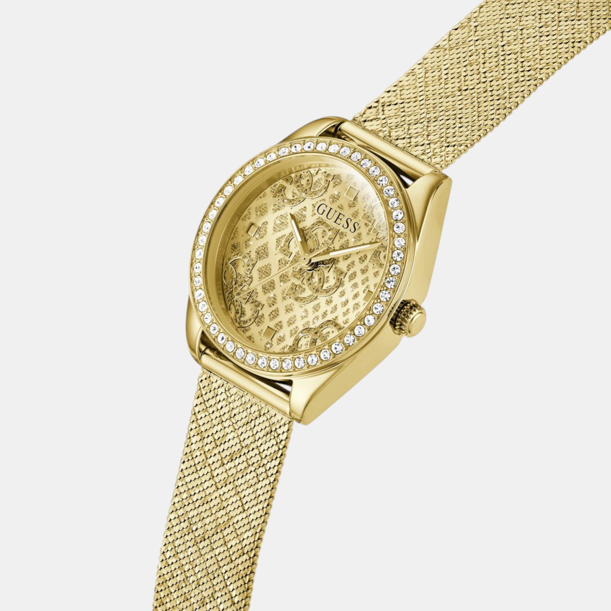 Guess Trend Women Quartz Champagne Dial Analog Mesh Watch GW0748L2 - view 3