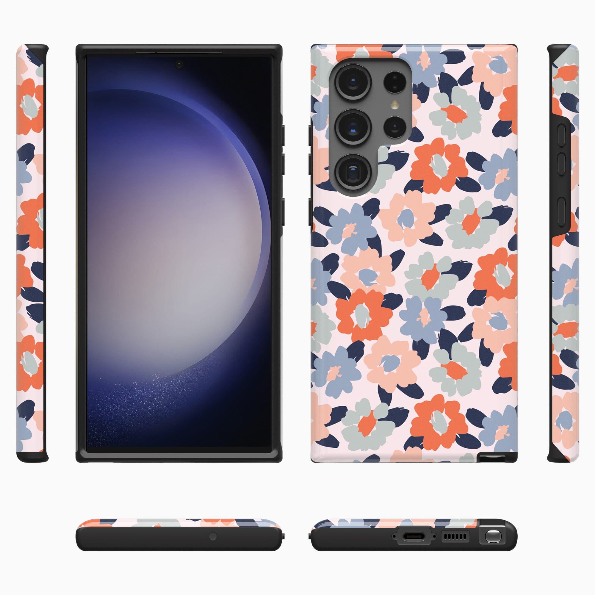 Casetry Field of Flowers | Pastel Floral Samsung Case - view 3
