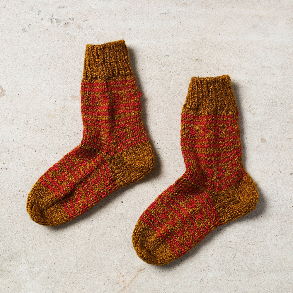 KILMORA Brown - Kumaun Hand Knitted Woolen Socks - Kids
