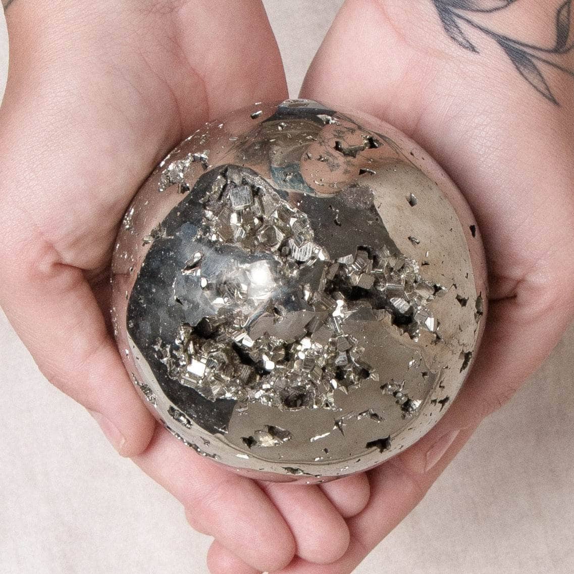 Tiny Rituals Natural Pyrite Sphere - AAA Premium Quality - view 14