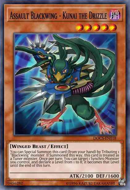 Yu-Gi-Oh! Assault Blackwing - Kunai the Drizzle - MP16-EN119 - Rare - 1st Edition