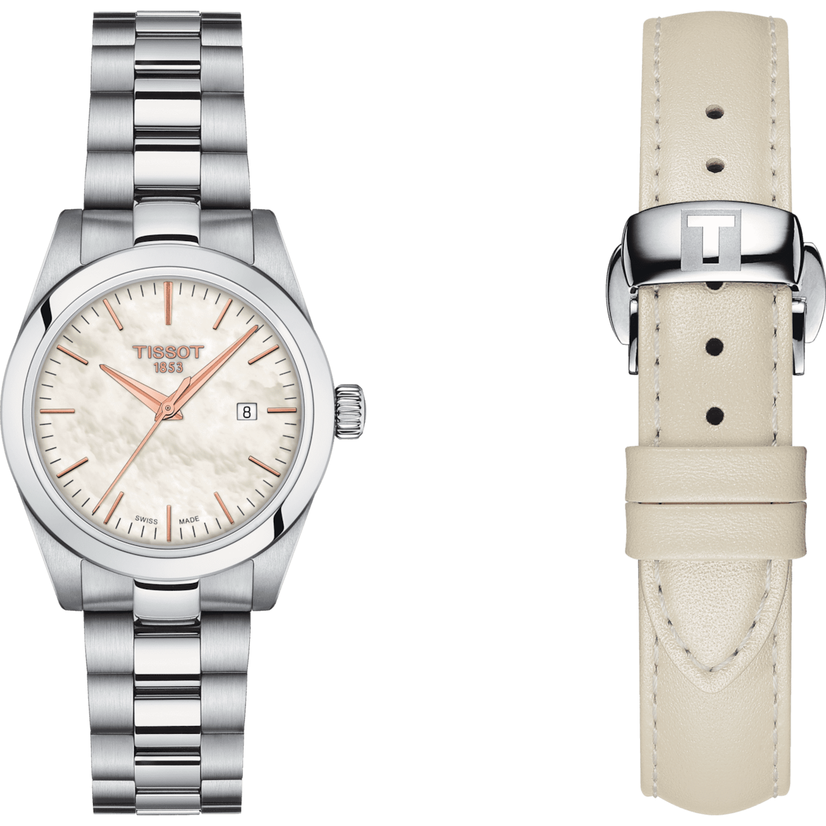 Tissot T-Classic White Mother-Of-Pearl Dial Women 29.3mm - view 2
