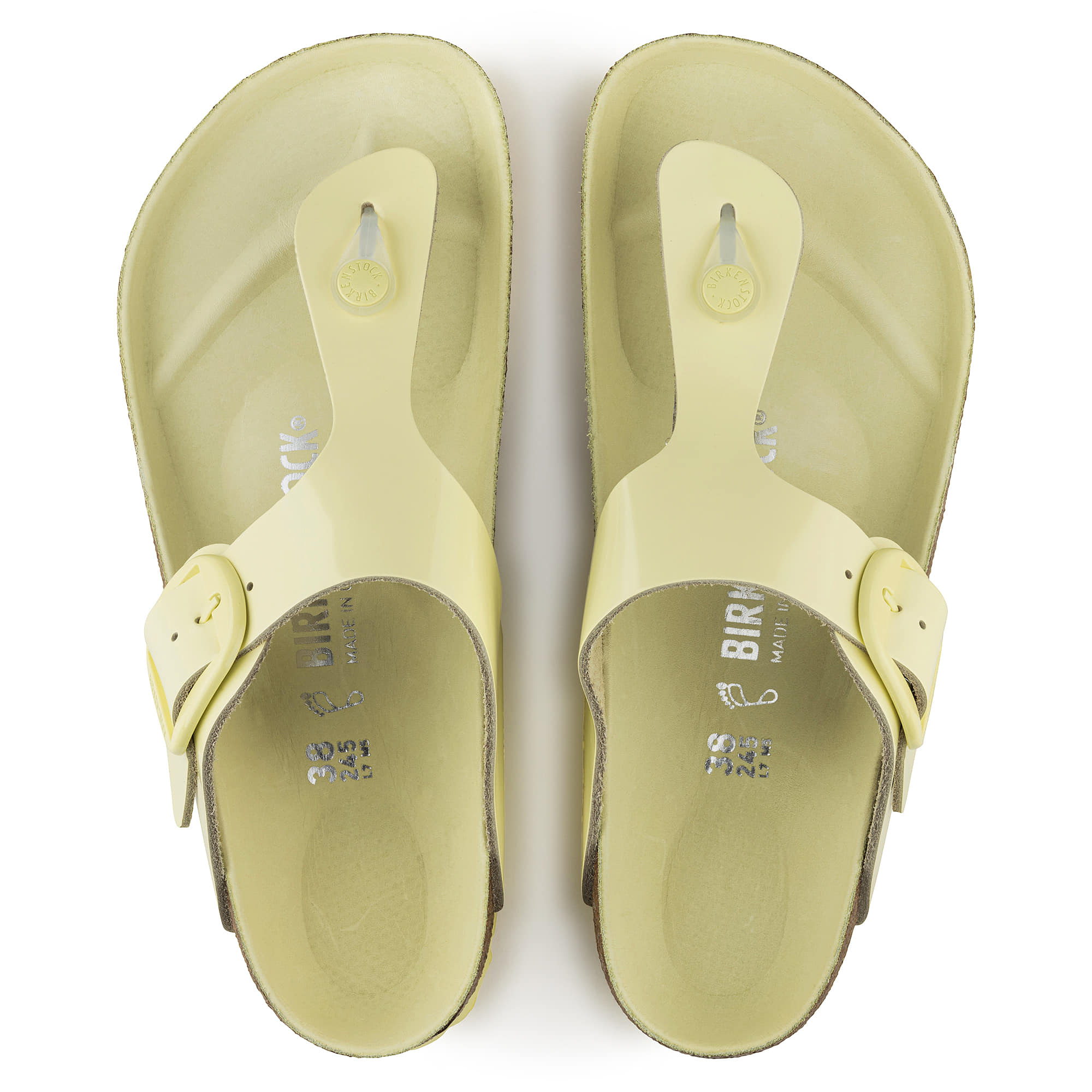 Birkenstock Gizeh Big Buckle Natural Leather Patent - view 2