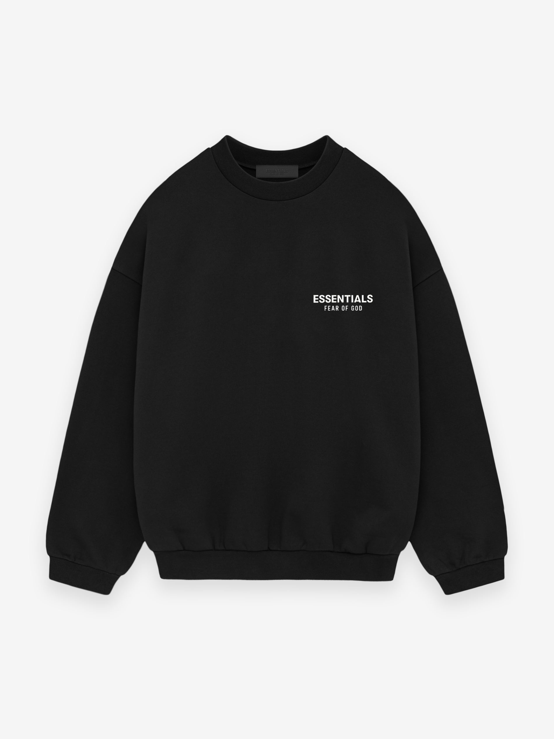 ESSENTIALS Fleece Crewneck – Black
