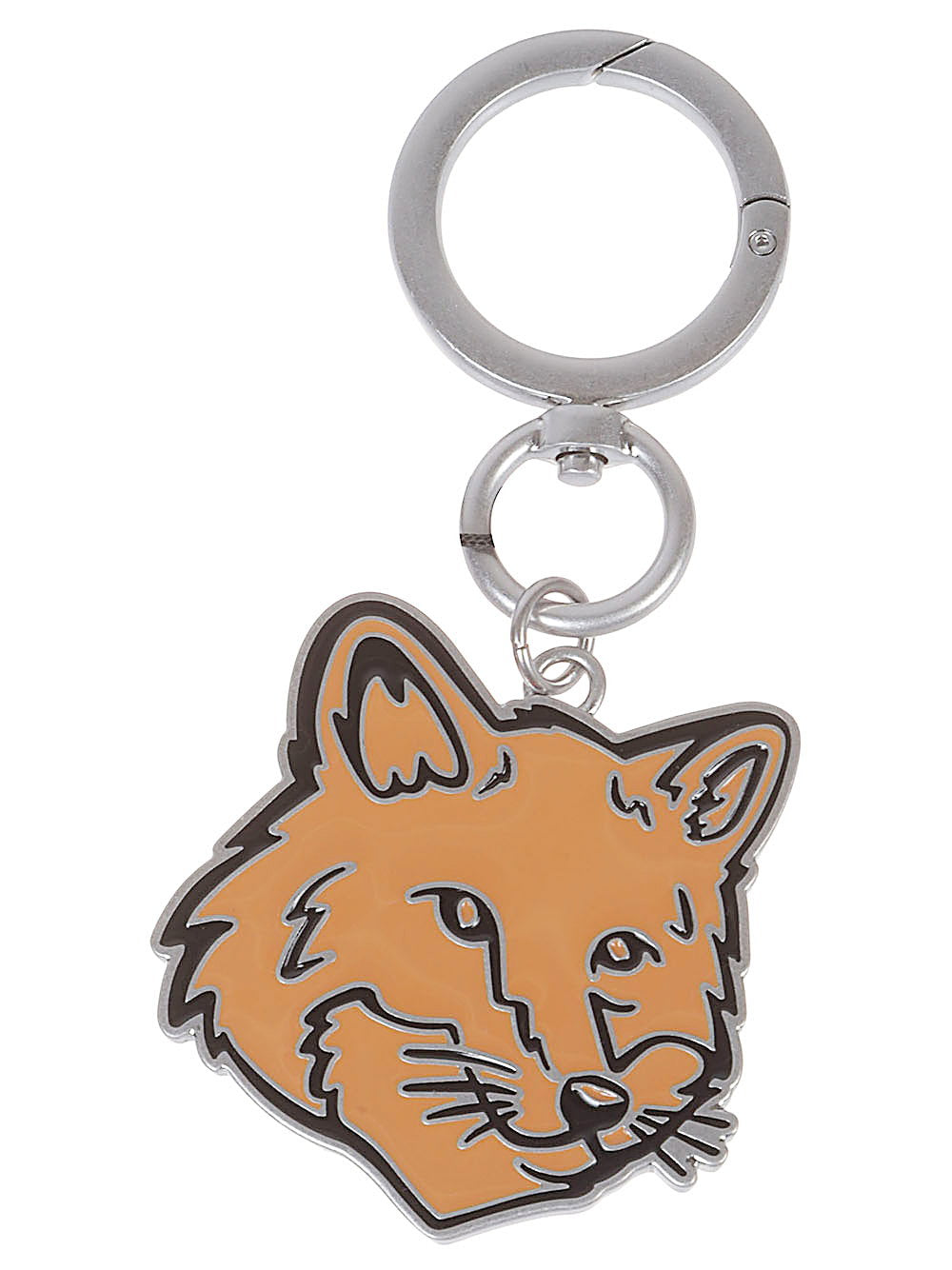 Maison Kitsuné Fox Head Charm Keyring – Metal 100%
