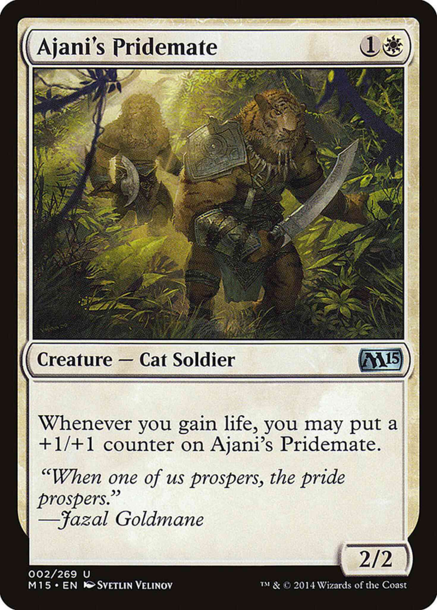 Pridemate magic – Ajani's Pridemate [Magic 2015] [Non-Foil]