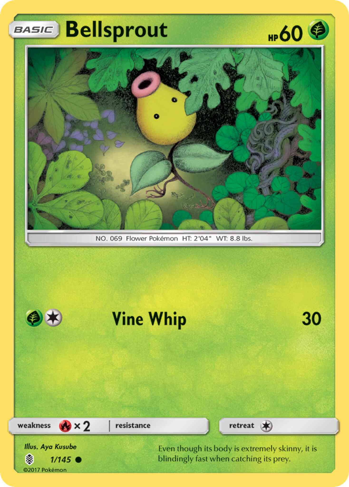 Common sm2-1 reverse – Pokémon Bellsprout - 1/145 - Common [sm2-1] [Reverse Holo]