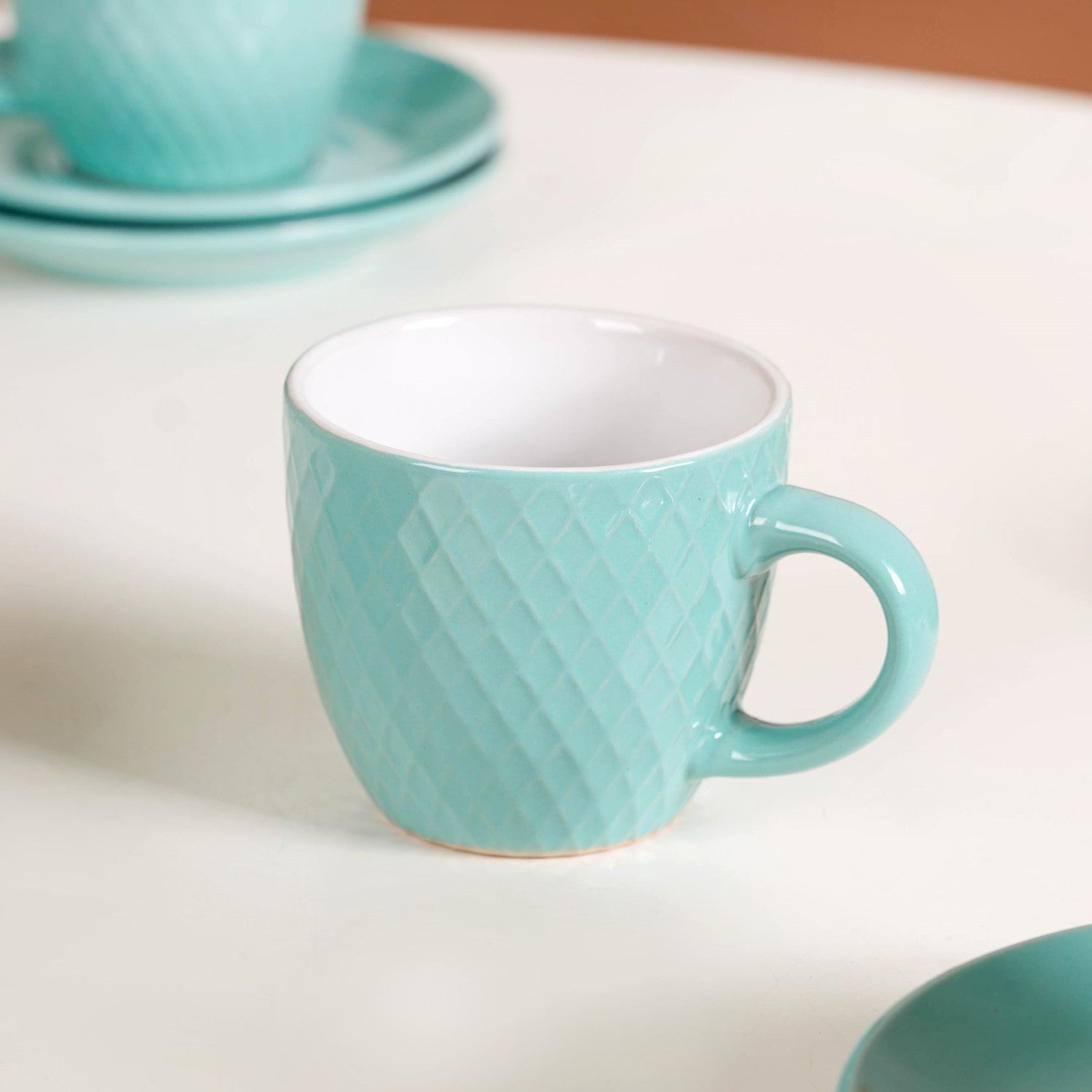 Nestasia Tara Tea Cup And Saucer Set Of 6 Mint 225ml - view 8