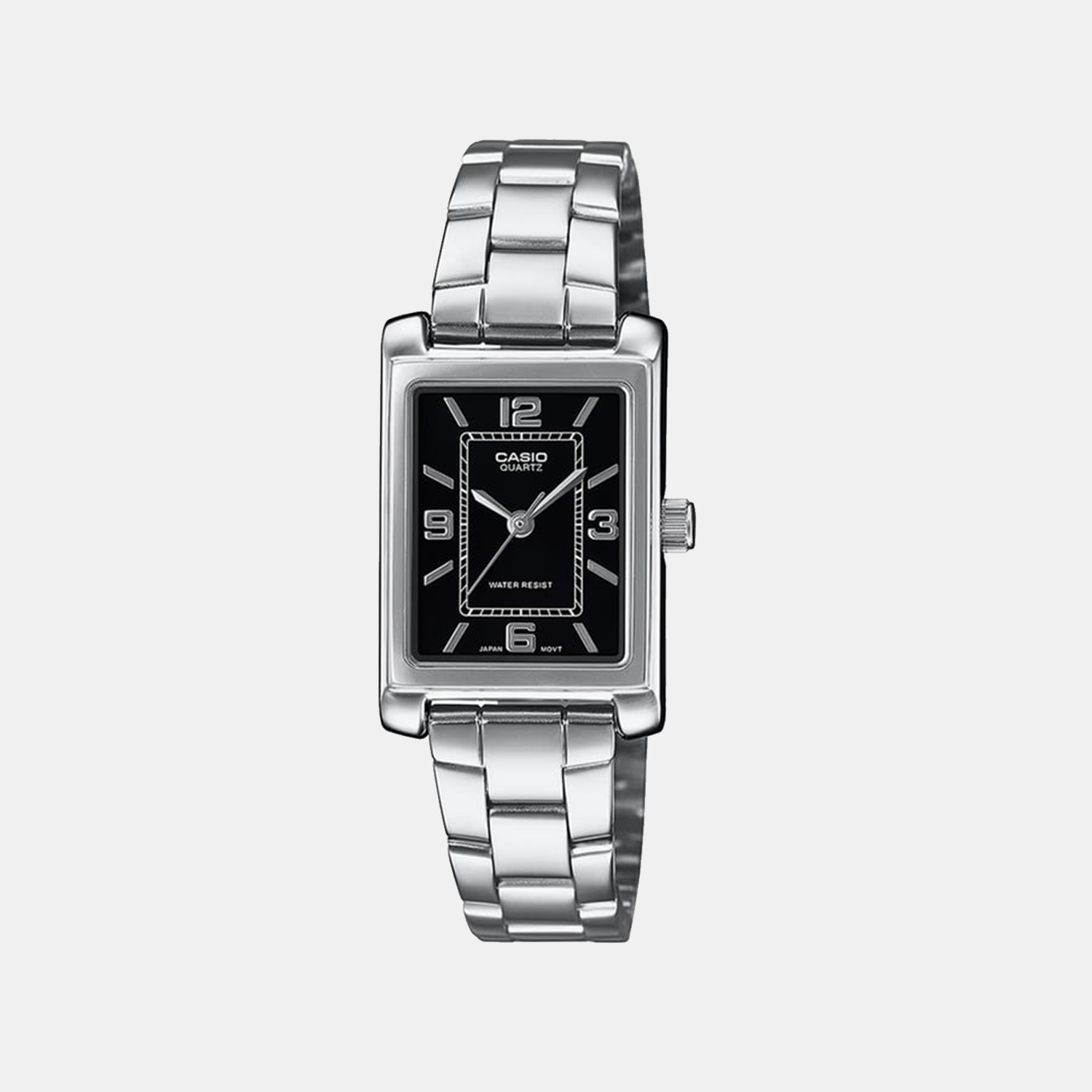 Casio Enticer Women Quartz Black Dial Analog Stainless Steel Watch A2353