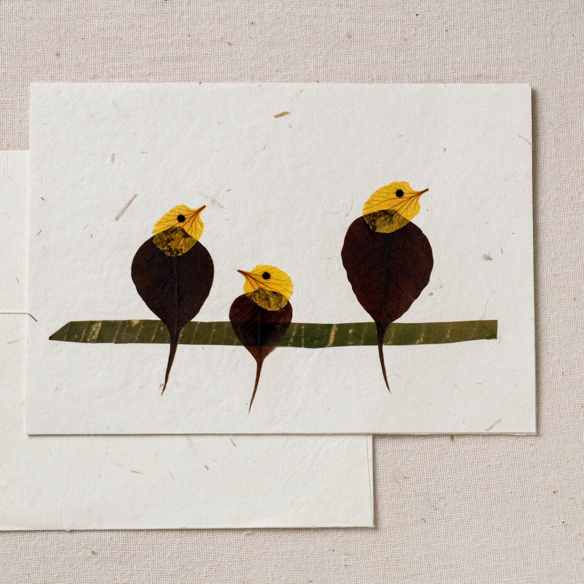 ITOKRI CRAFTS INITIATIVE Bird Family - Flower Art Handmade Paper Greeting Card 75 - view 2