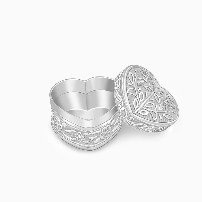 GIVA Jewellery Silver Heart Kumkum Box