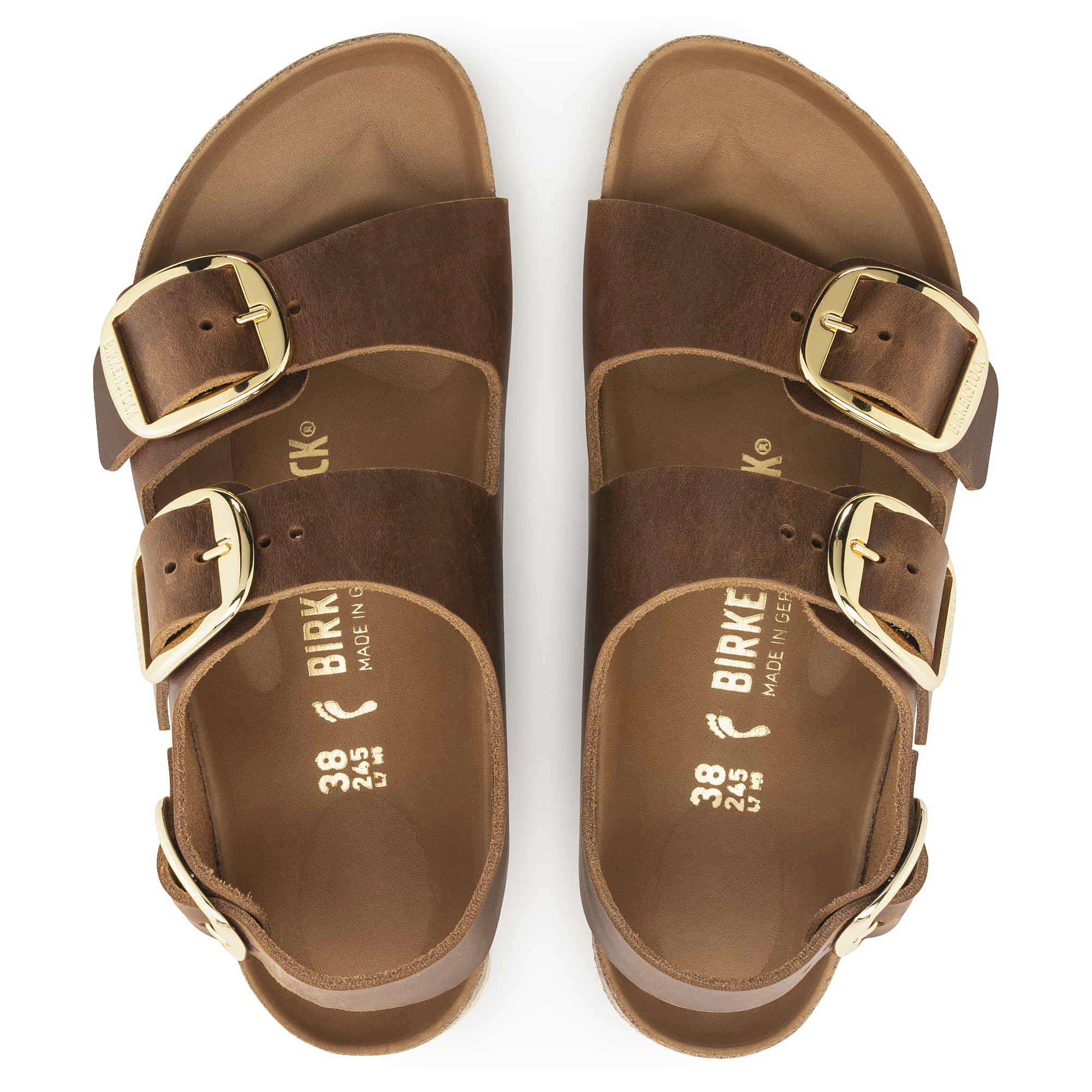 Birkenstock Milano Big Buckle Oiled Leather – Brown Brown/Cognac - view 2