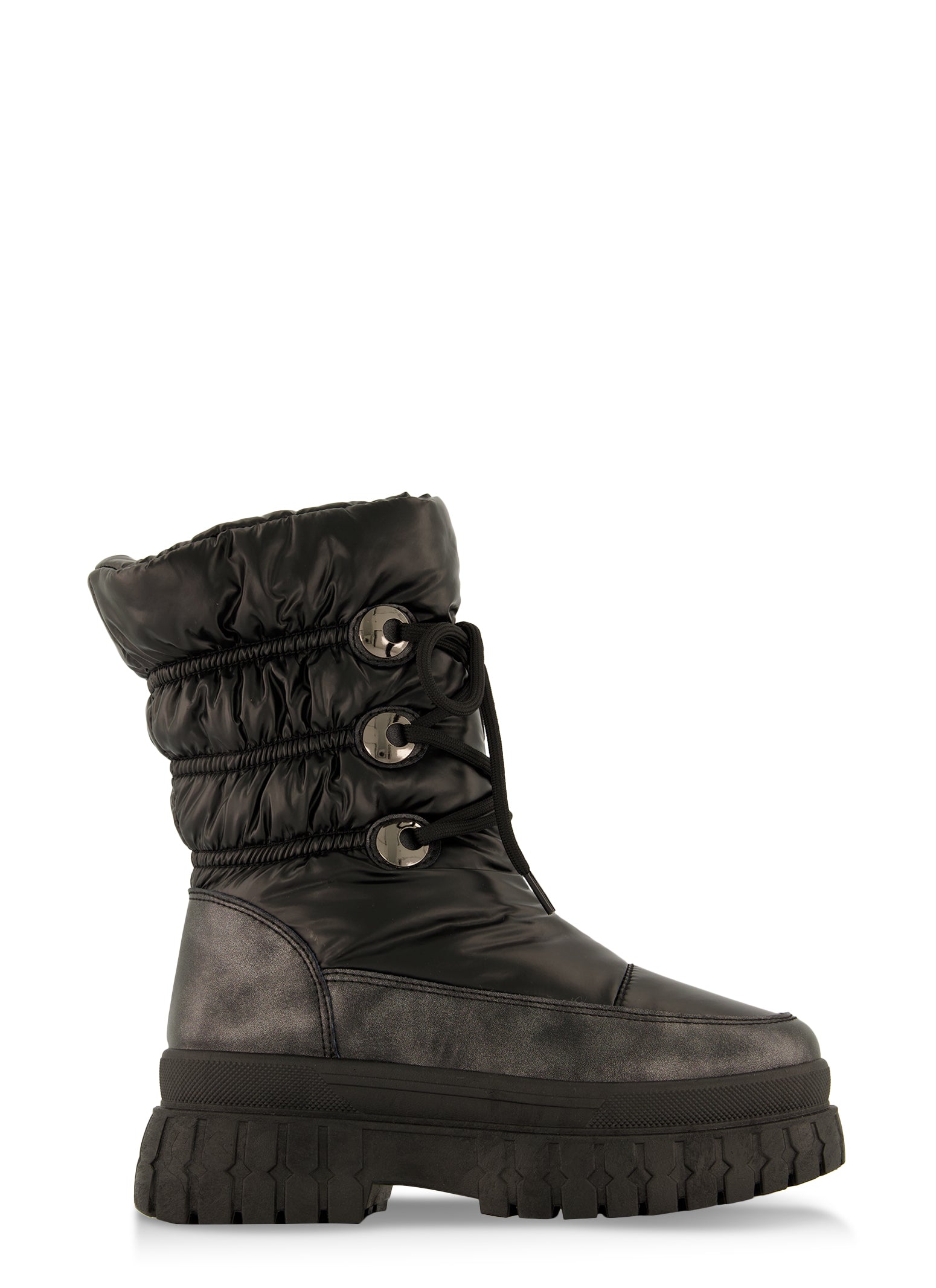 Rainbow Shops Lace Up Platform Weatherproof Snow Boots - view 2