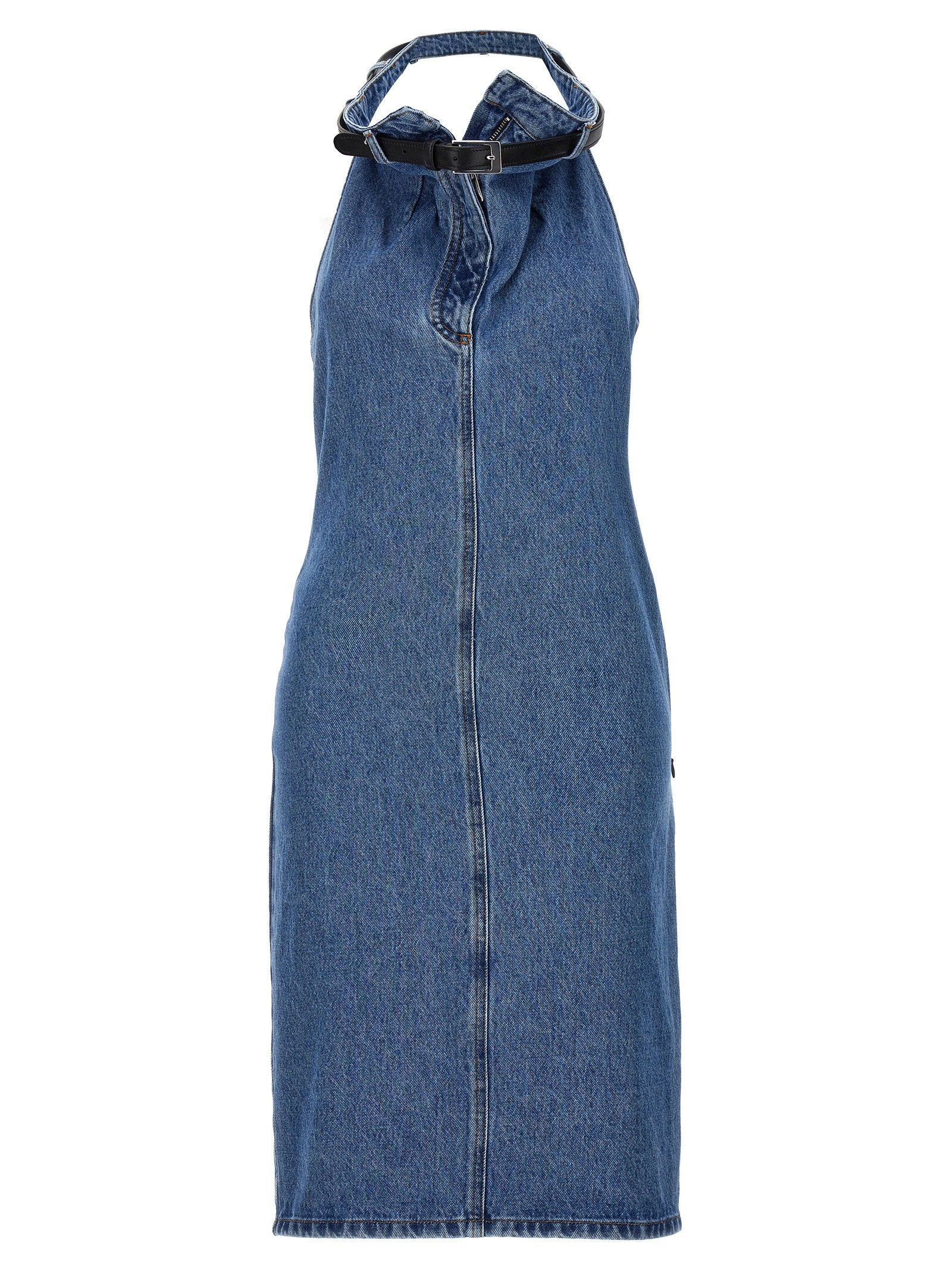 Coperni Belt Halter Neck Dress – 100% cotton