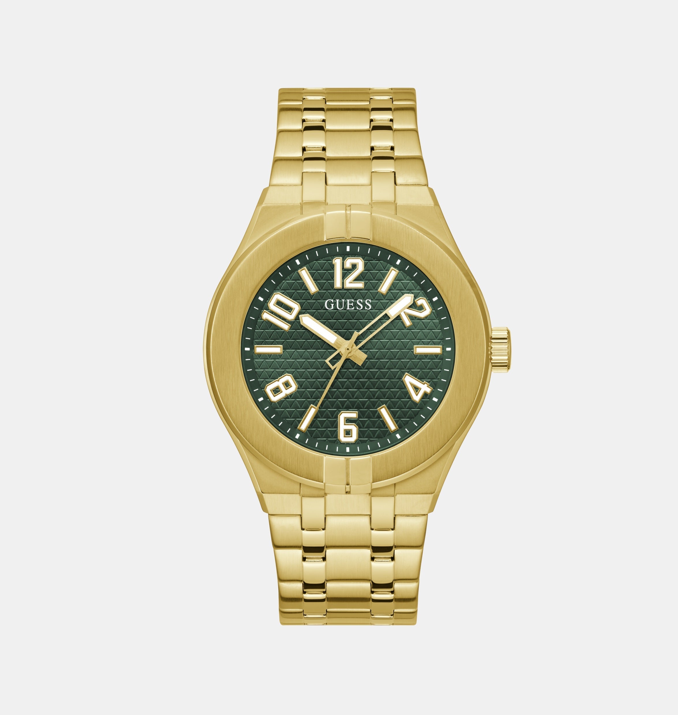 Guess Escape Men Quartz Green Dial Analog Stainless Steel Watch GW0661G2