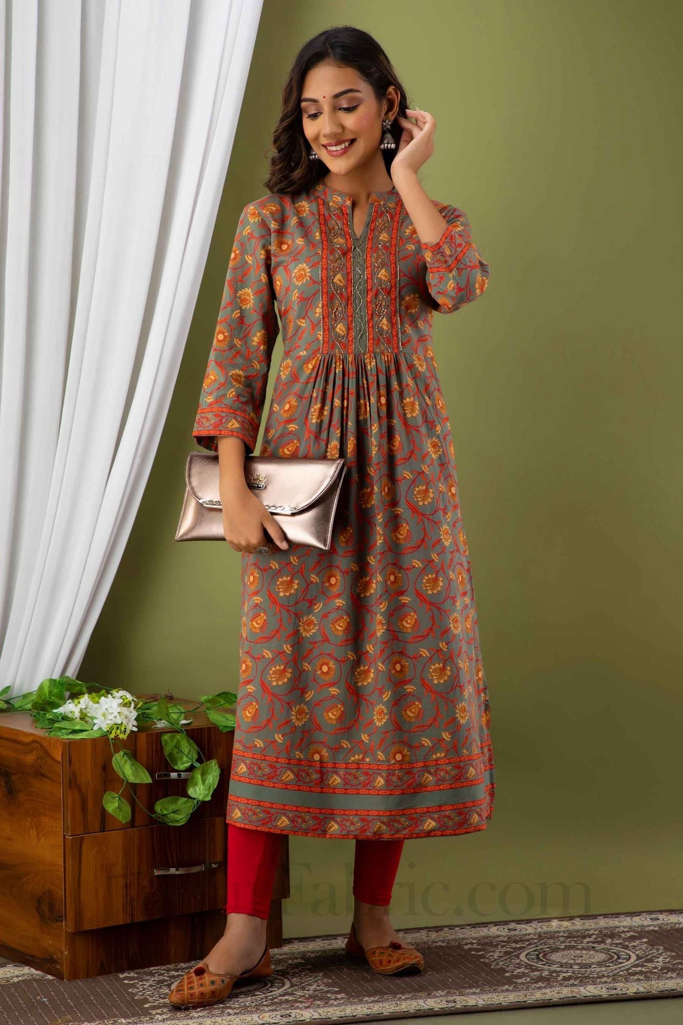 JaipurFabric® Women Colorful Cotton Flared Kurti - view 9