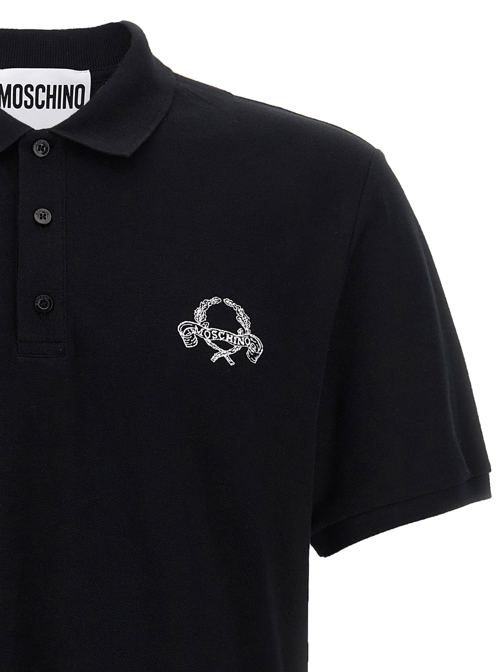 Moschino Logo Embroidery Polo Shirt – 100% cotton - view 3