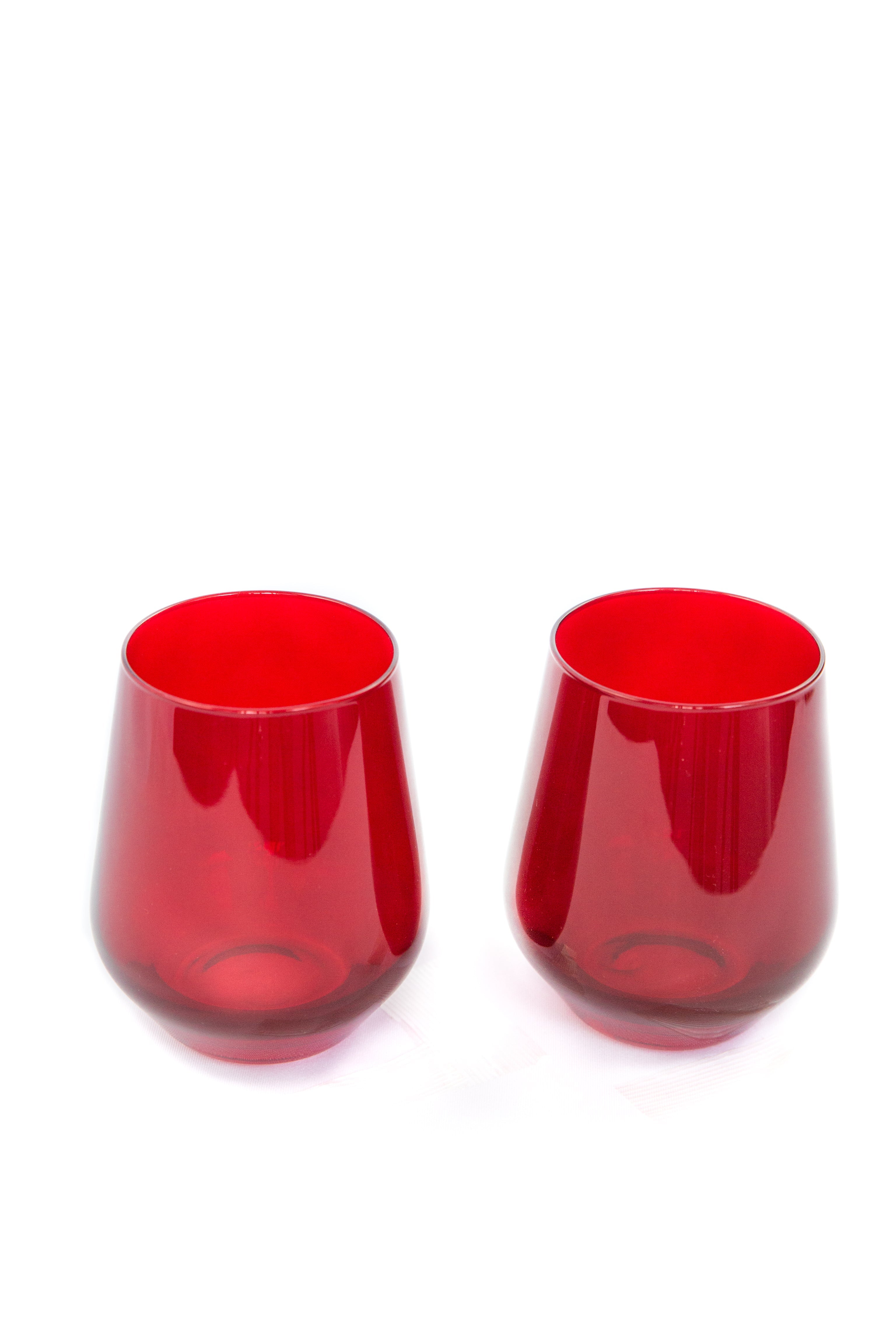 Estelle Colored Glass Estelle Colored Wine Stemless - Set of 6 {Red} - view 8