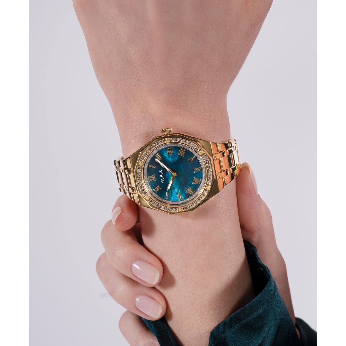 Guess Desire Women Quartz Green Dial Analog Stainless Steel Watch GW0770L2 - view 5
