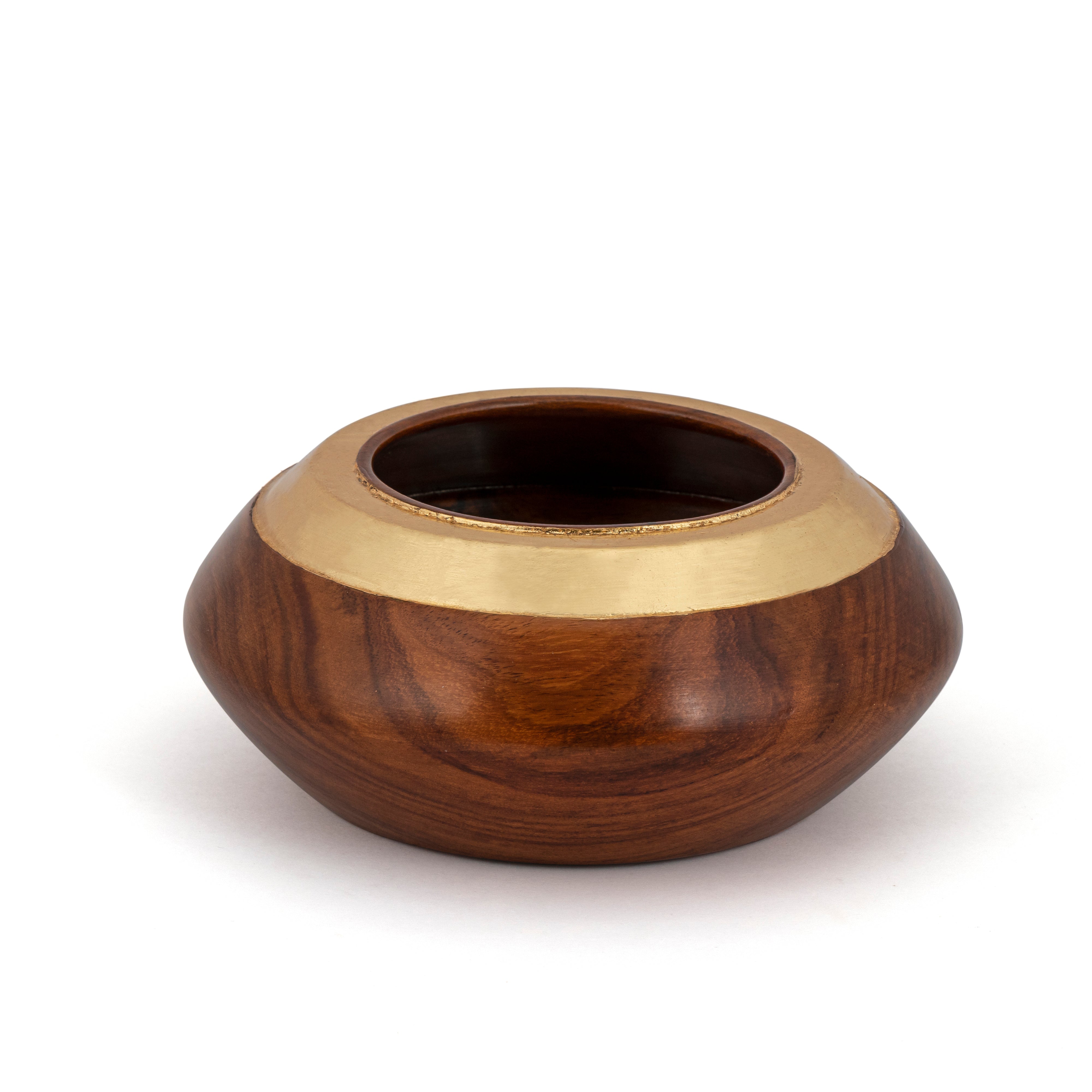 STUDIO TRATAKA Brown - Rosewoodgold Bowl - Small
