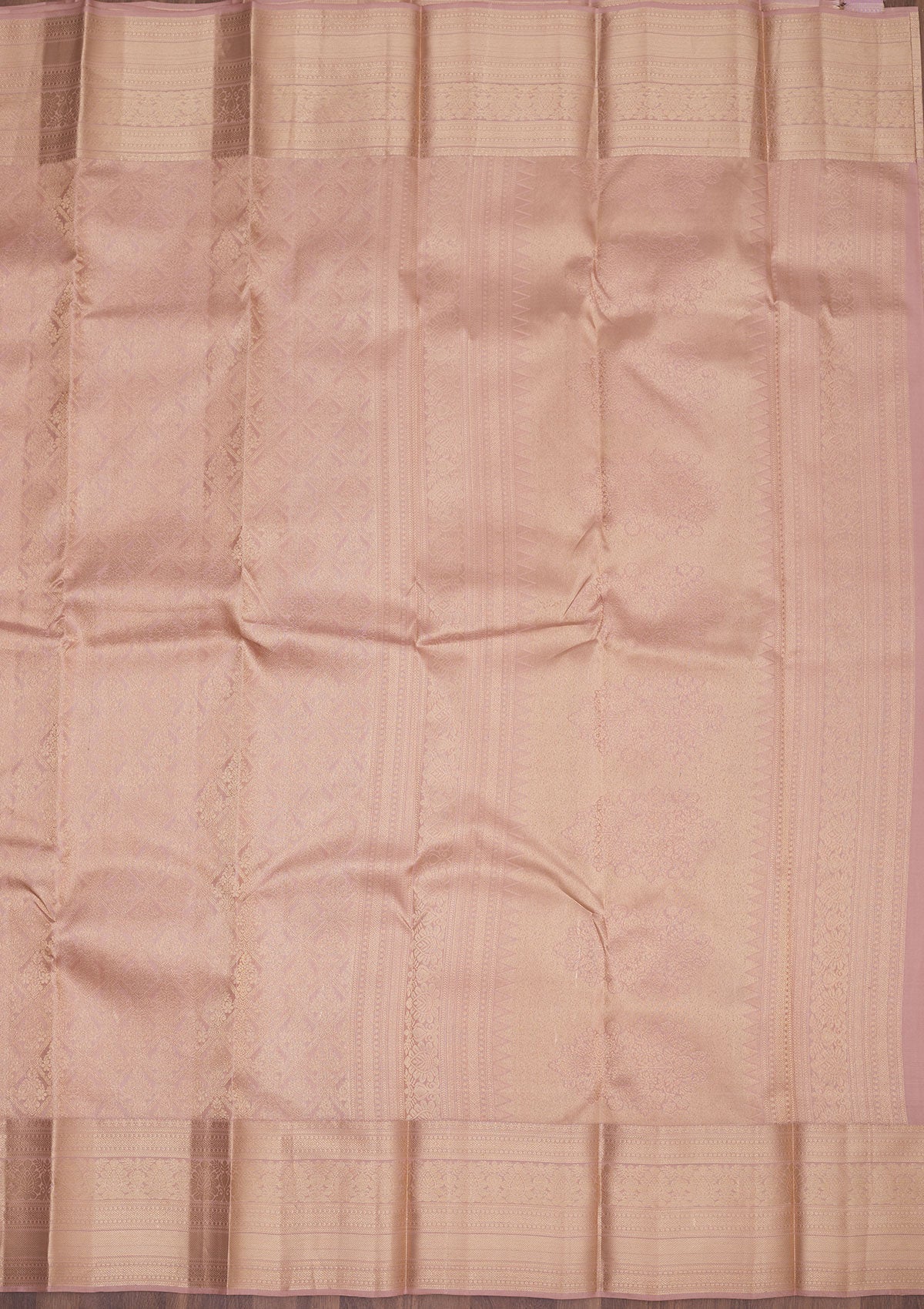 Koskii Light Brown Zariwork Pure Silk Saree – Women's - view 5
