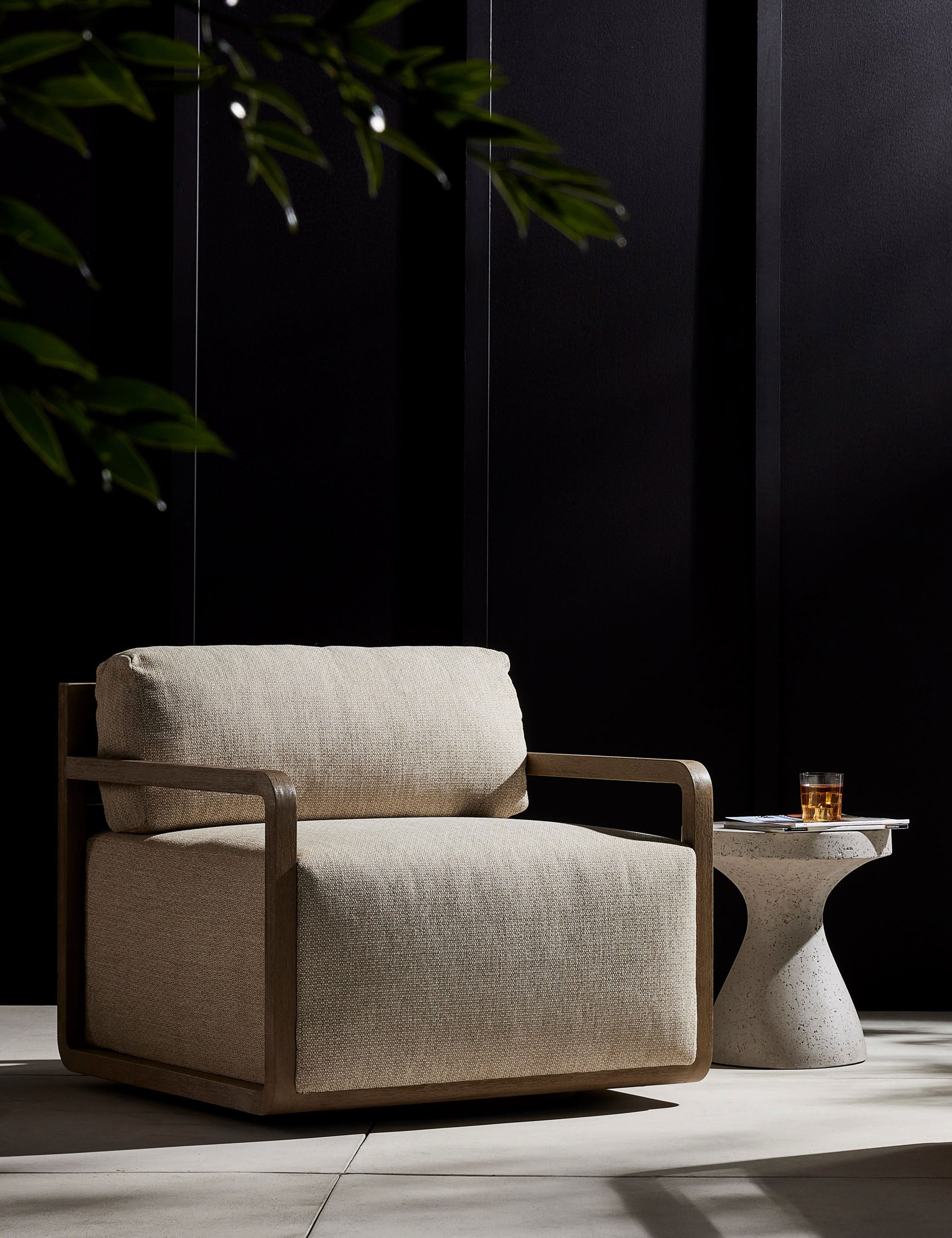 Lulu and Georgia Tamika Indoor / Outdoor Swivel Chair - view 2