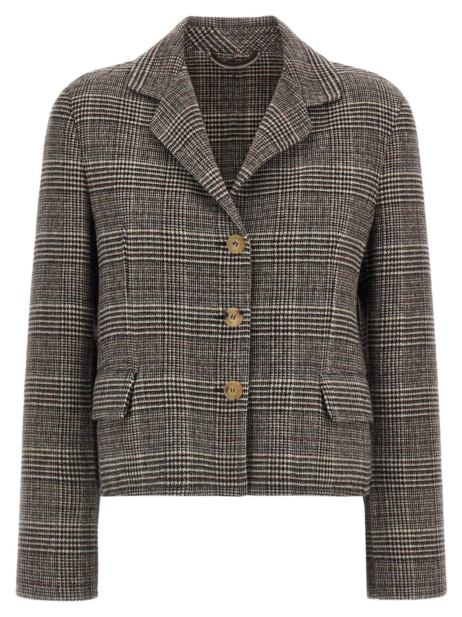 Ermanno Scervino Blazer Cropped Check – 100% virgin wool