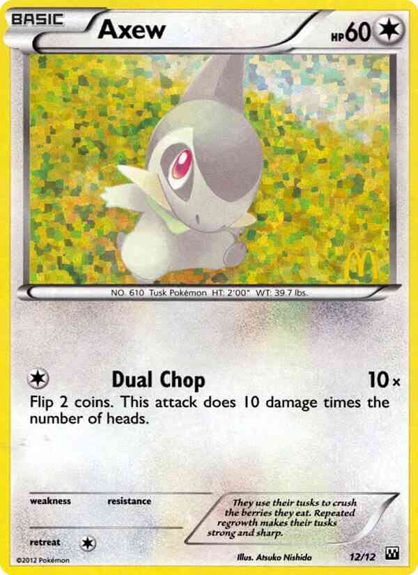 Promo mcd12-12 holo – Pokémon Axew - 12/12 - Promo [mcd12-12] [Holo]