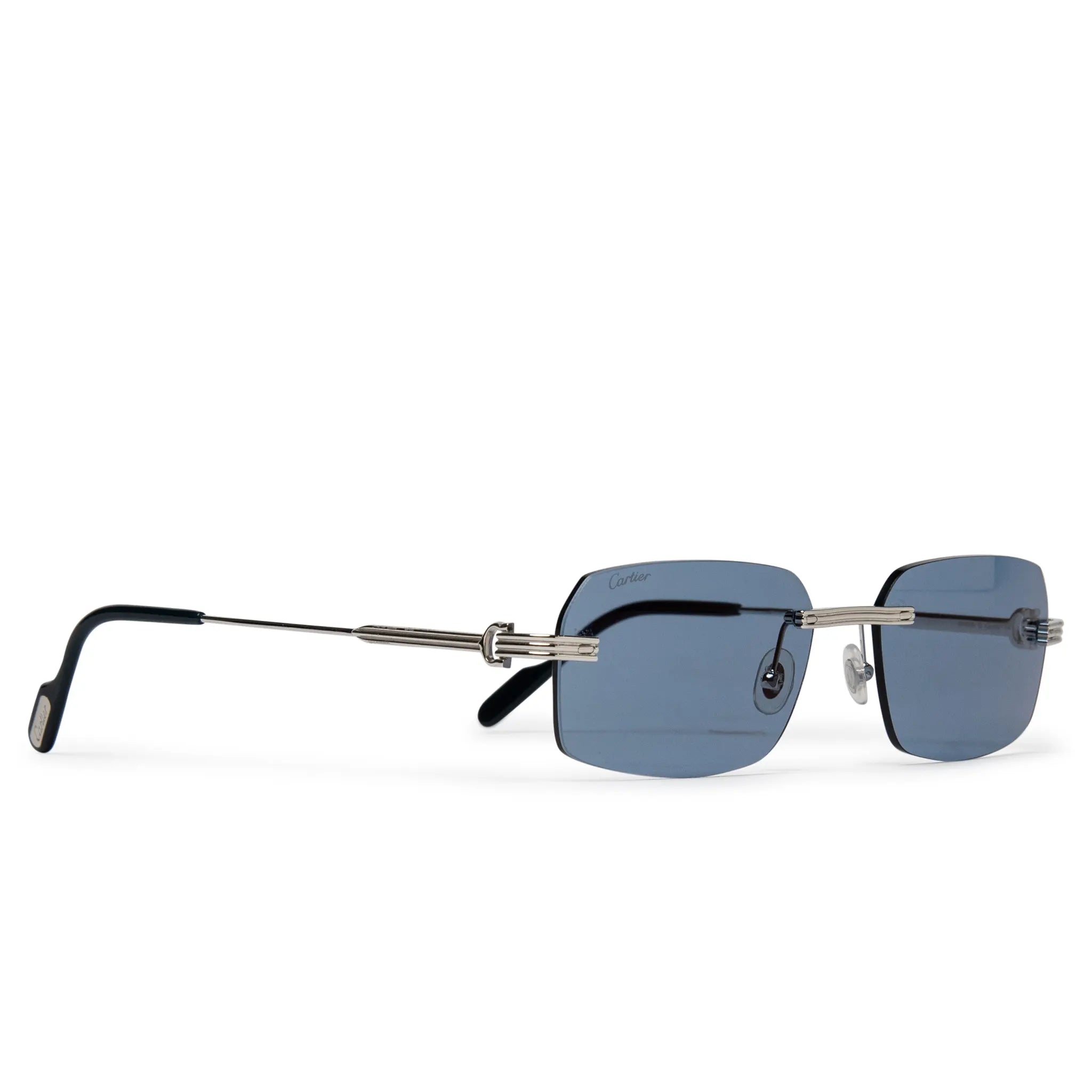 Cartier Eyewear CT0271S-003 Silver Blue Sunglasses - view 2