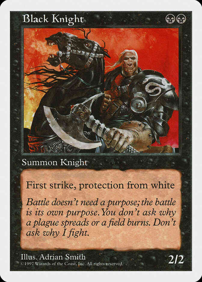 Black knight 143 – Magic Black Knight [143] [Fifth Edition] [Non-Foil]
