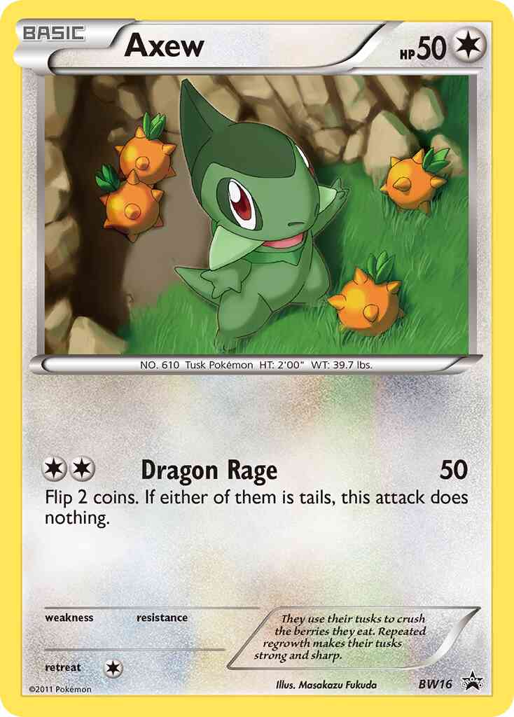 Promo bwp-bw16 non-holo – Pokémon Axew - BW16 - Promo [bwp-BW16] [Non-Holo]