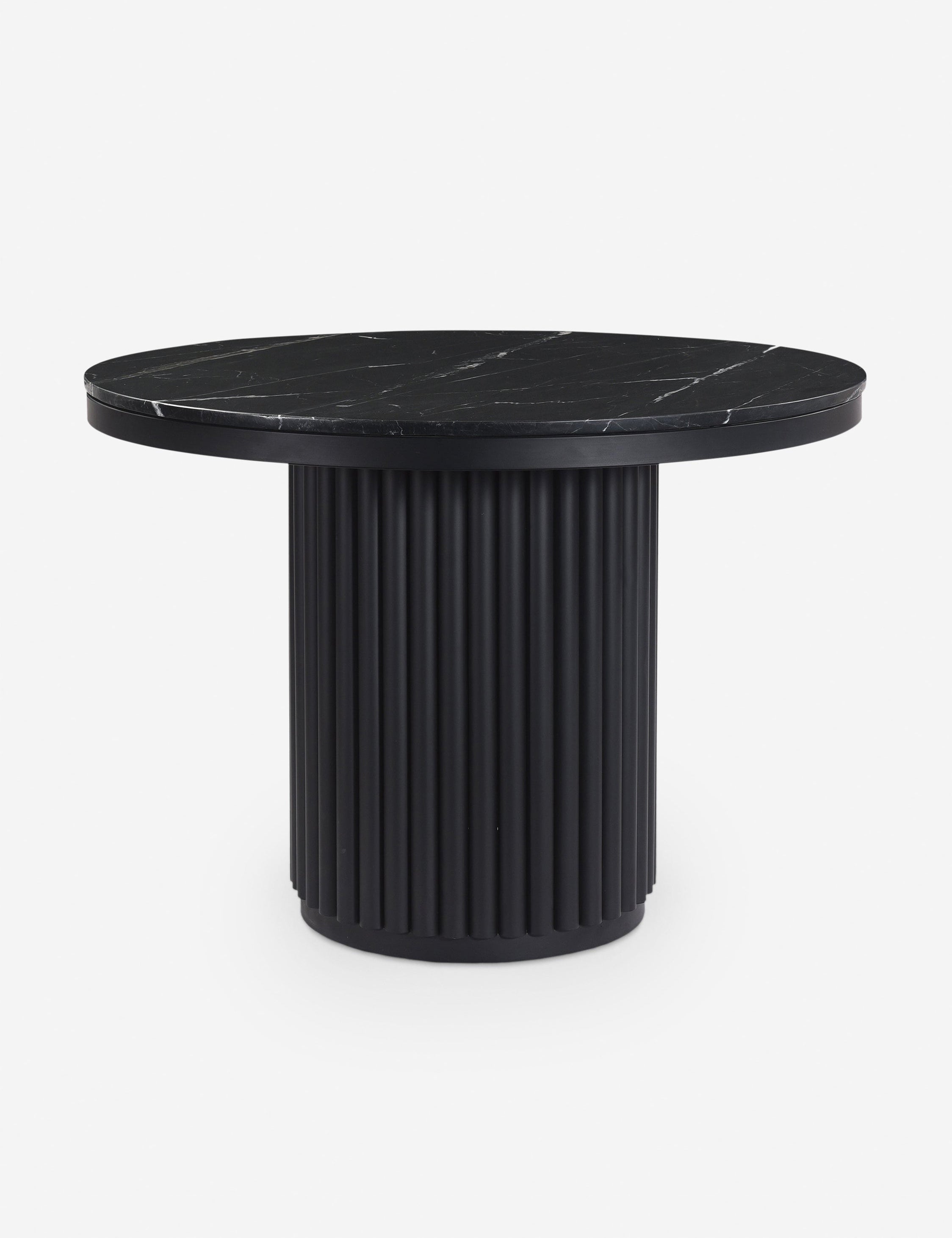 Lulu and Georgia Tiago Round Dining Table – Black Marble - view 2