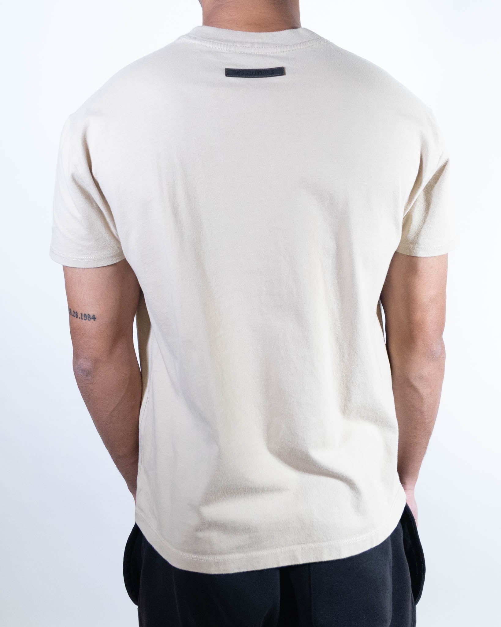 Essentials Reflective Chest Logo T-Shirt - Tan - view 4