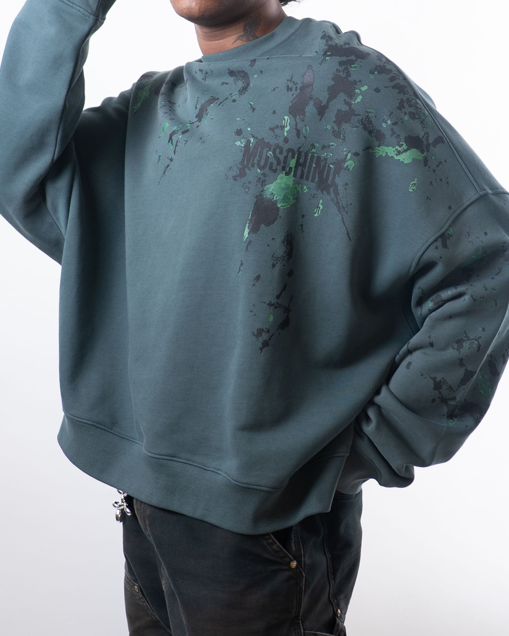 Moschino Paint Splatter Crewneck Sweatshirt - view 3