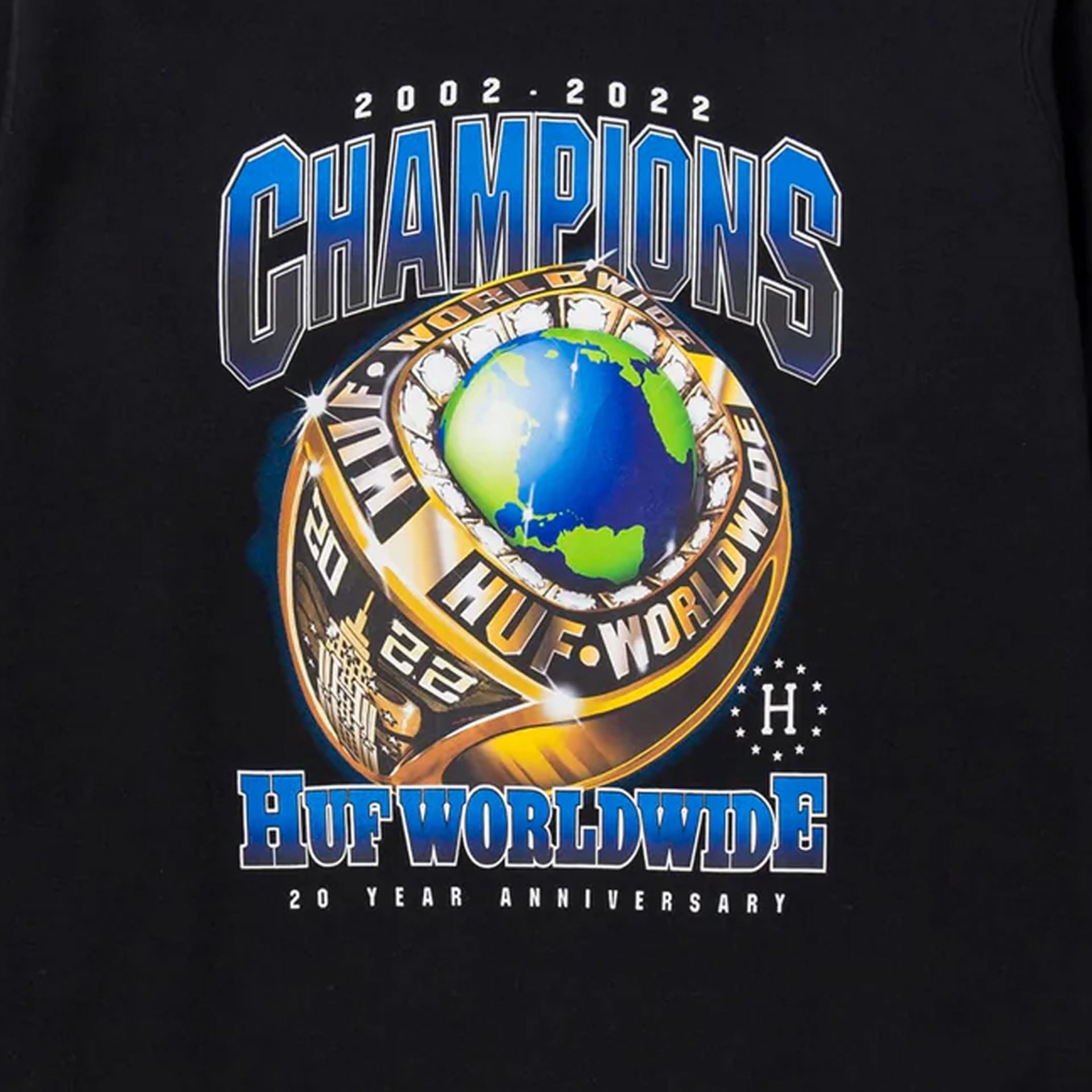 Champions crewneck black – Huf | Champions Crewneck { Black