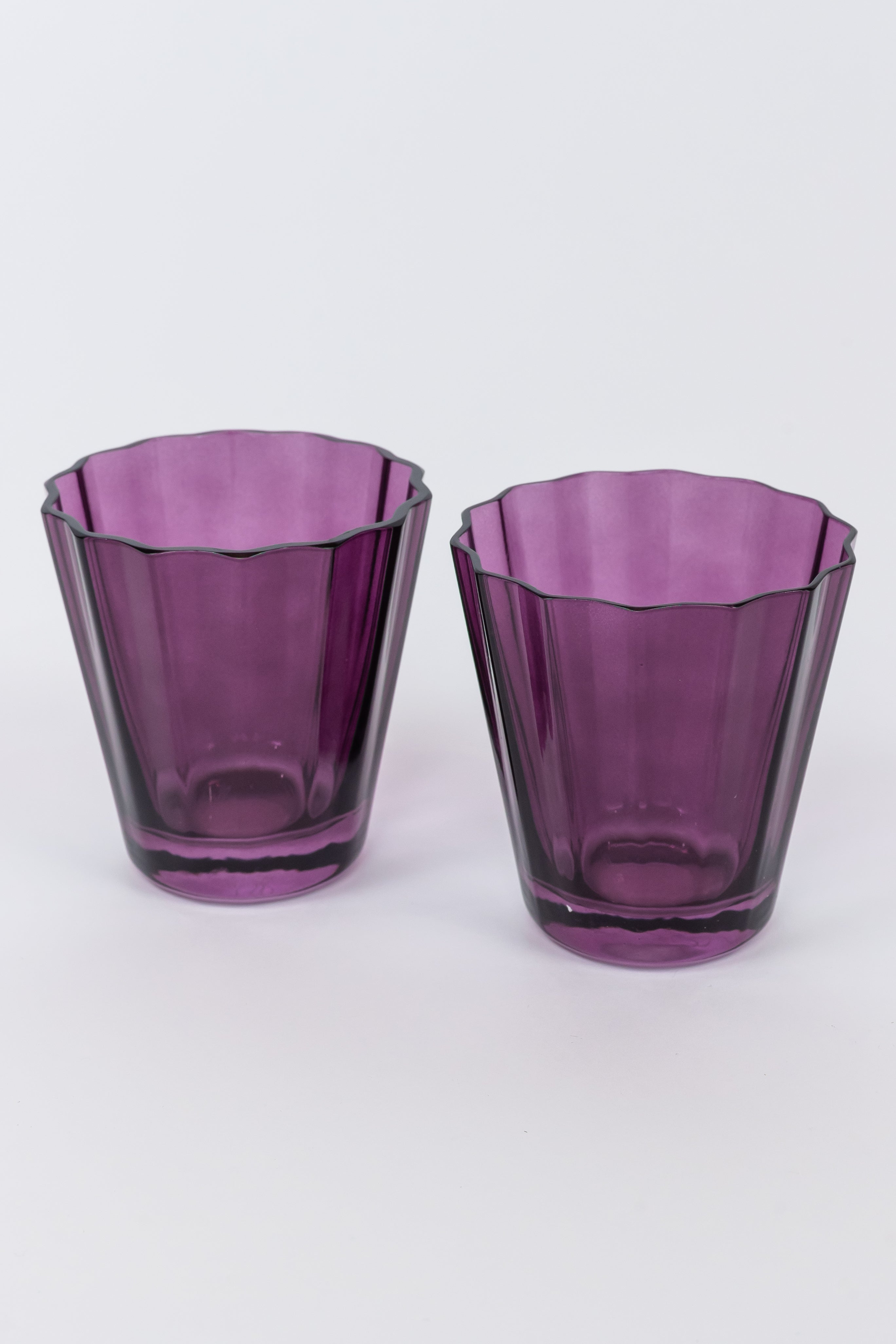 Estelle Colored Glass Estelle Colored Sunday Low Balls - Set of 2 {Amethyst} - view 2
