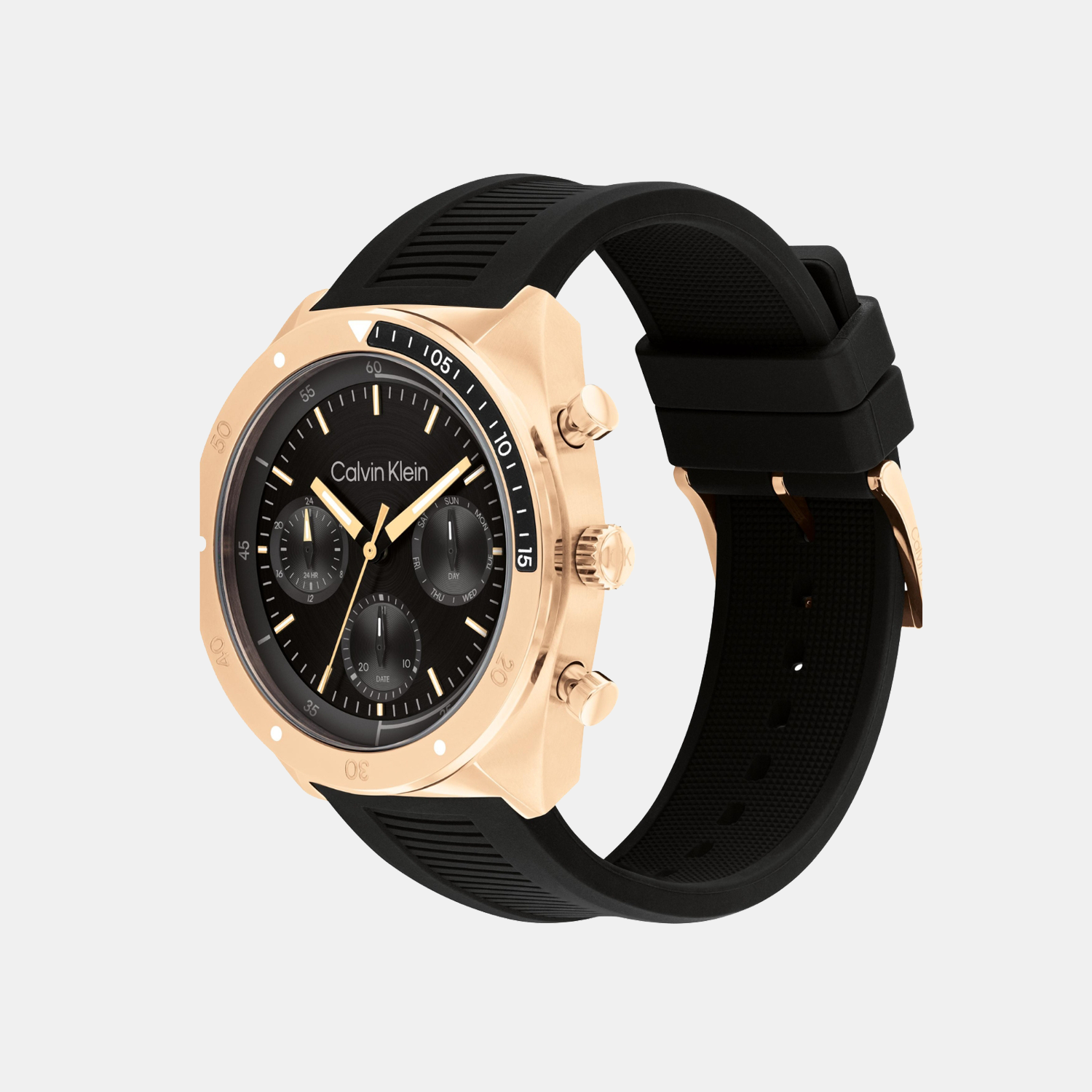 Calvin Klein Ck Flex Men Quartz Black Dial Multi-Function Silicone Watch 25200480 - view 2