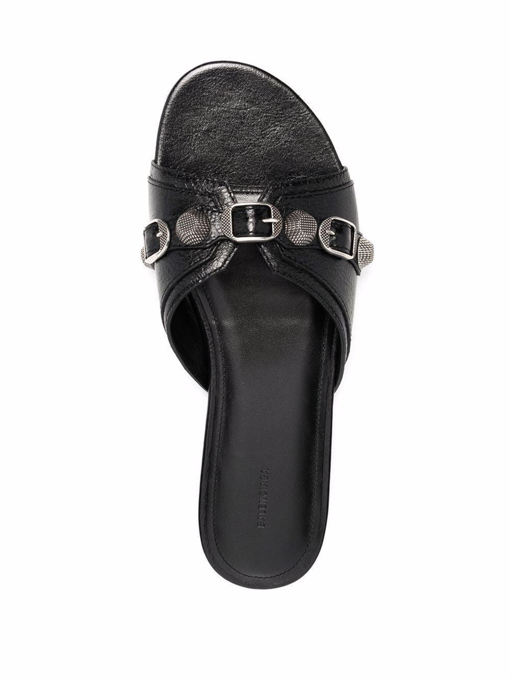 Balenciaga Cagole leather sandals – Upper: 100% Leather - view 8