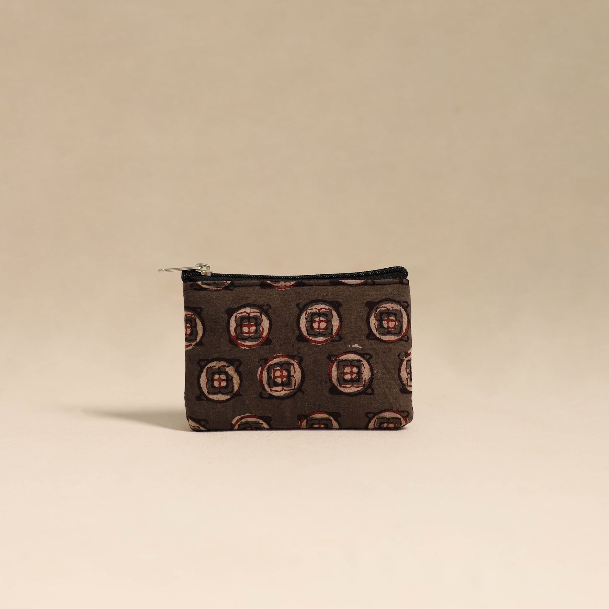 NOORI BAZAR Brown - Handmade Quilted Cotton Coin Pouch 54