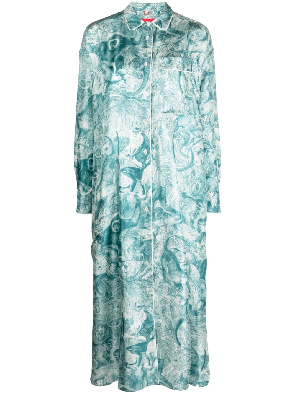 F.R.S . Printed silk shirt dress – Silk 100%