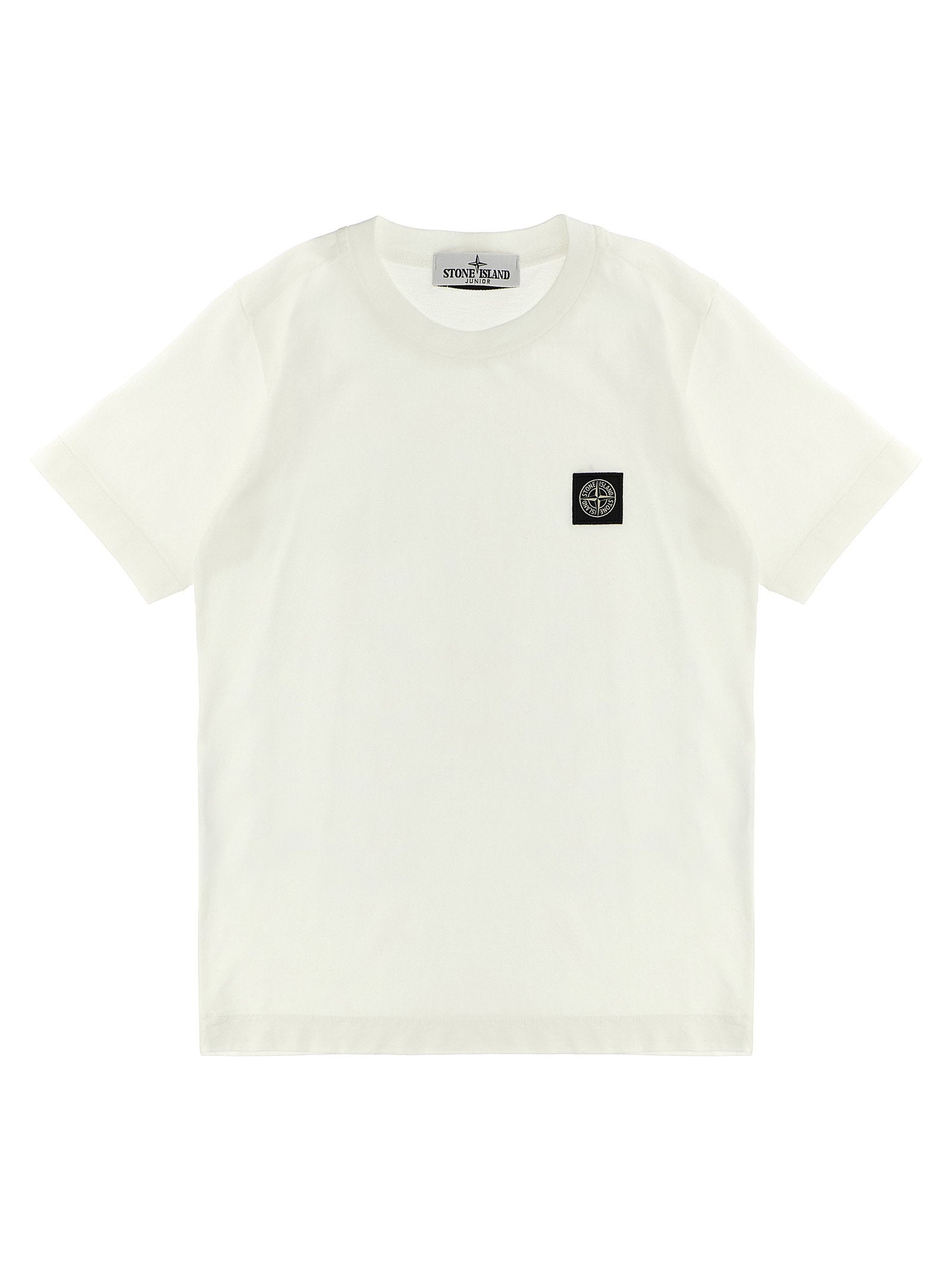 Stone Island Junior Logo Patch T-shirt – 100% cotton