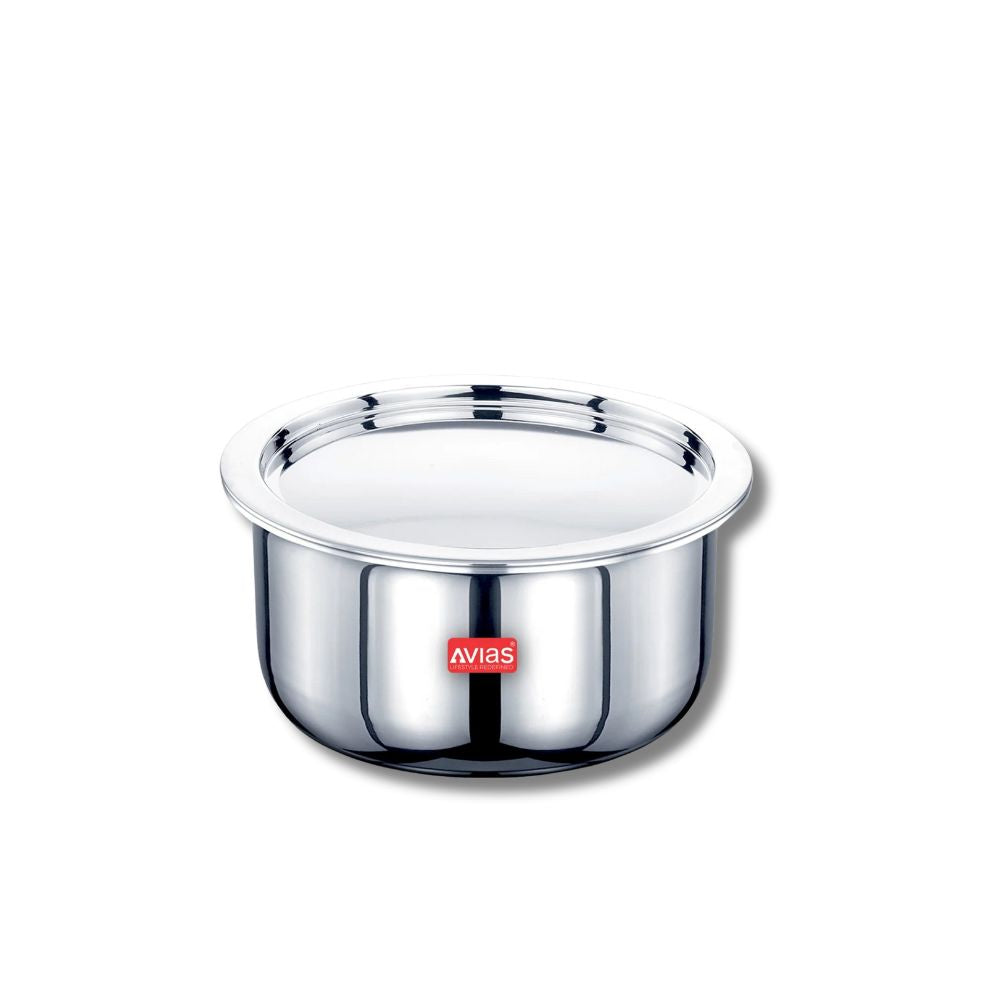 AVIAS Riara Premium Stainless Steel Tri-Ply Tope With Steel Lid | Gas & Induction Compatible | Silver - view 15