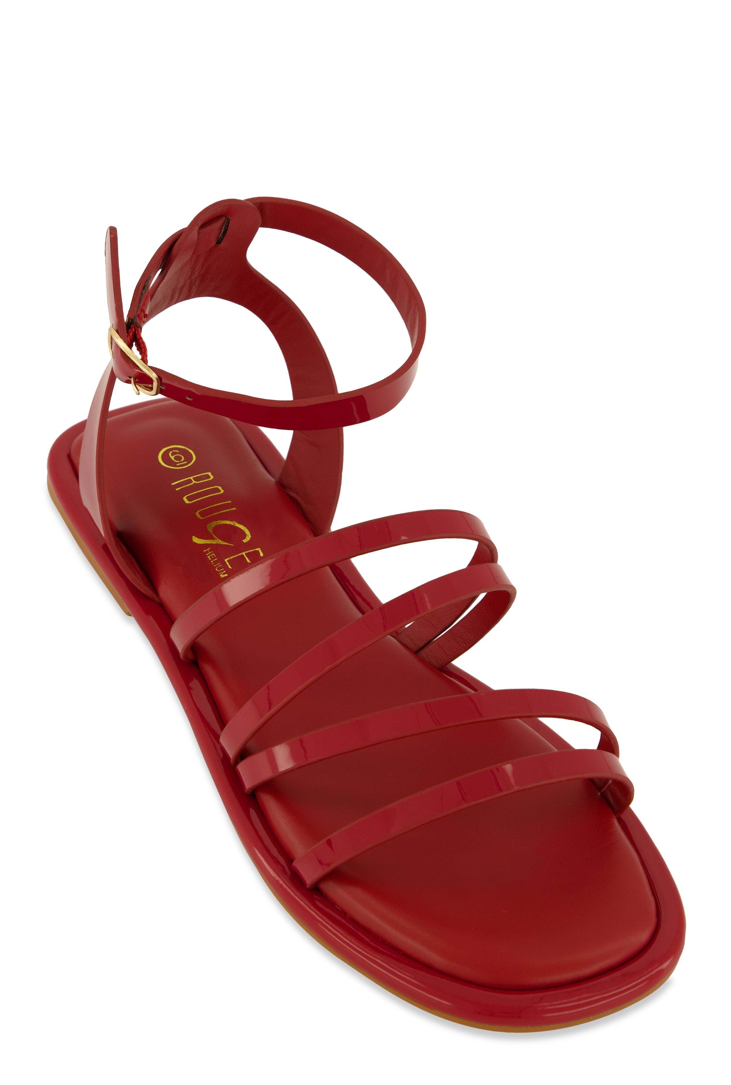 Rainbow Shops Asymmetrical Strappy Flat Sandals