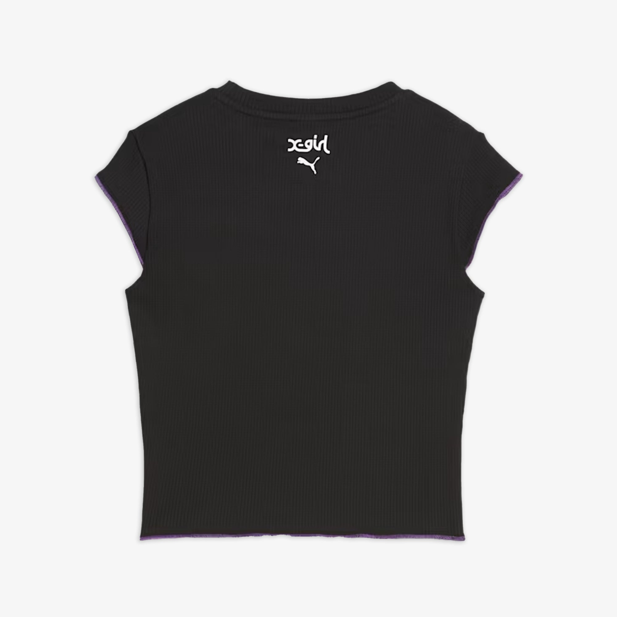 Puma | x X-GIRL RIBBED SLIM FIT TEE { BLACK - view 4