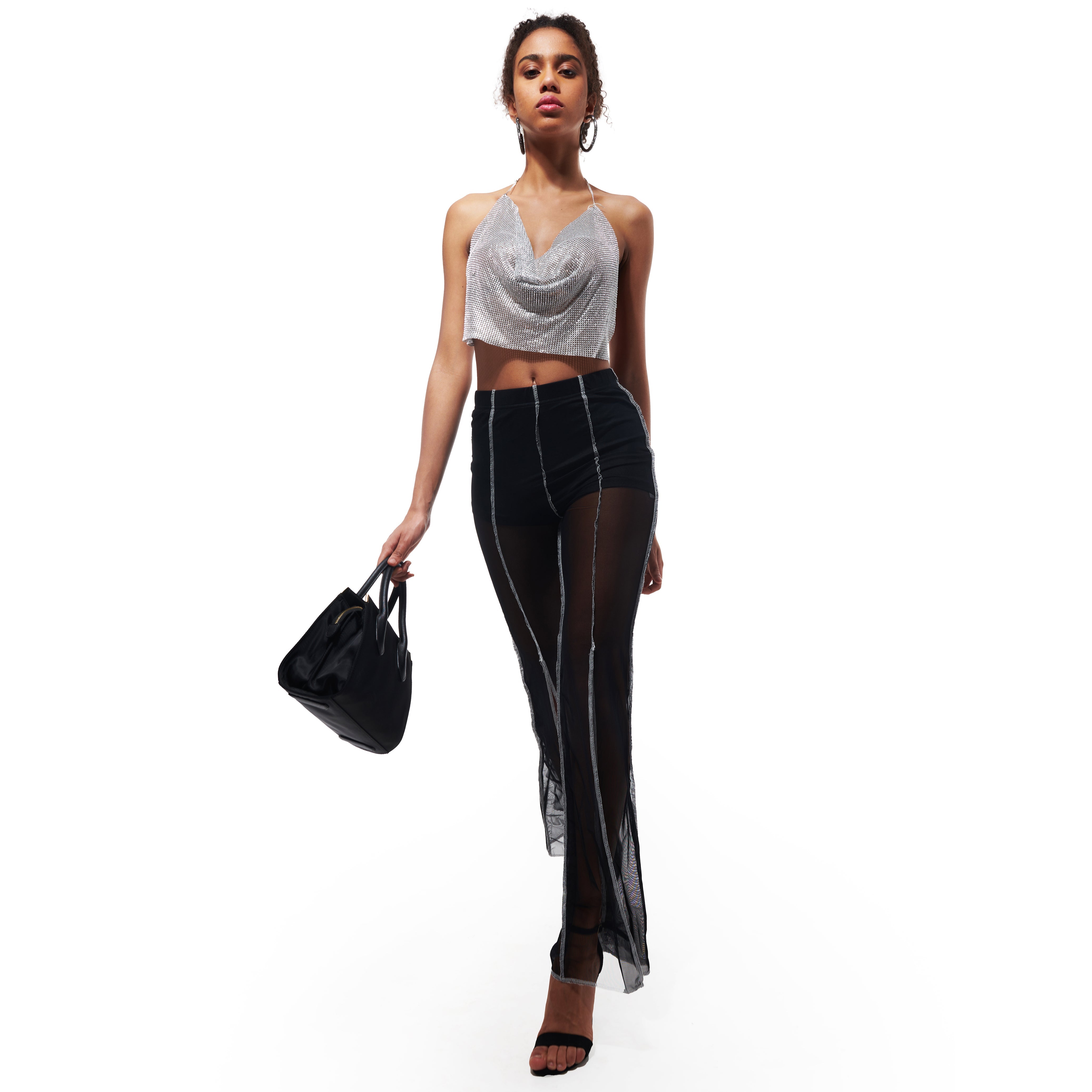 Glam Stardust Rhinestone Gold Top - view 4