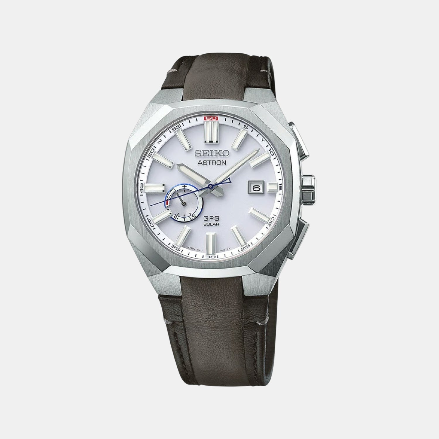 Seiko Astron Men Solar White Dial Analog Stainless Steel Watch SSJ019J1
